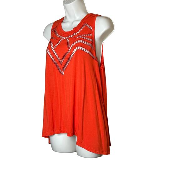 Pol Red Orange Tank Tunic Top S NWOT - Picture 2 of 6
